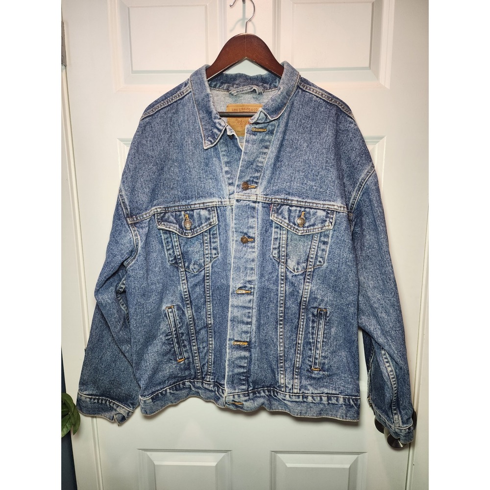 Vintage Levis 70507 Denim Trucker Jacket Made in USA Blue XXL Mens